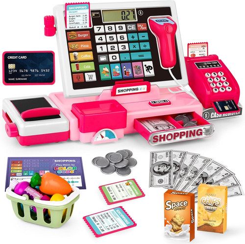 Toy till cash register with - toy,